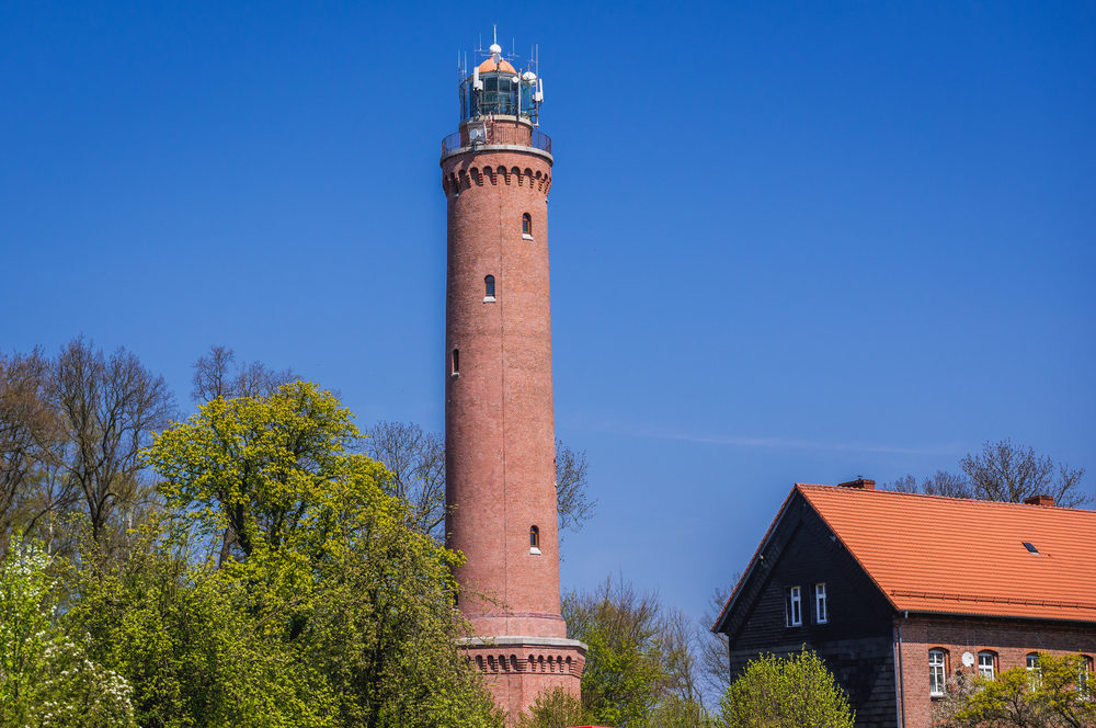 Lighthouse in Gaski - small Baltic coast village in Poland